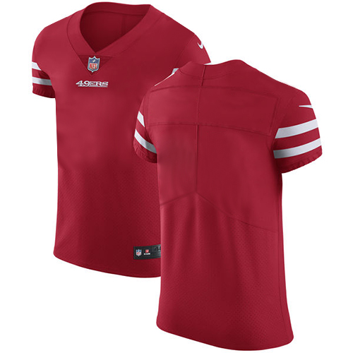 Nike 49ers Blank Red Team Color Men's Stitched NFL Vapor Untouchable Elite Jersey - Click Image to Close